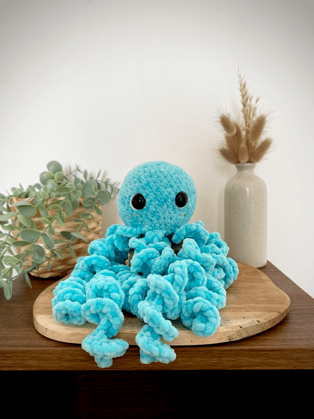 Poulpe taille L bleu turquoise