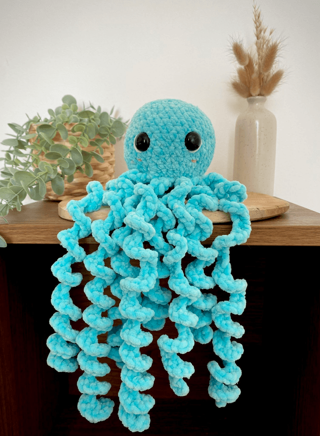 Poulpe taille L bleu turquoise